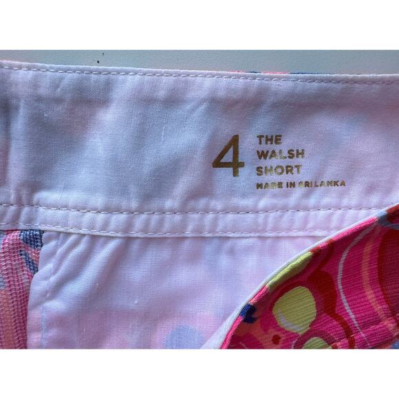 Lily Pulitzer The Walsh Short Cotton in Pink/ Blue Print Size 4 - Picture 4 of 6